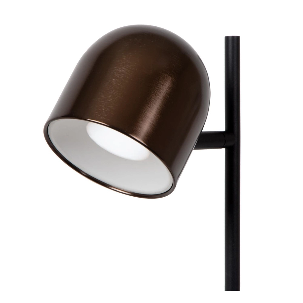 Oplaadbare tafellamp Skanska Rech koffie bruin Lucide 5411212032140