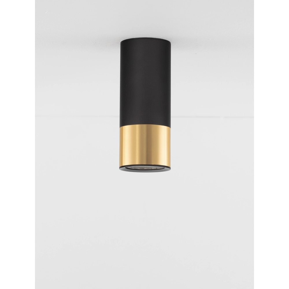 Plafondspot Picto 15cm zwart met goud Lyora 5212017430366