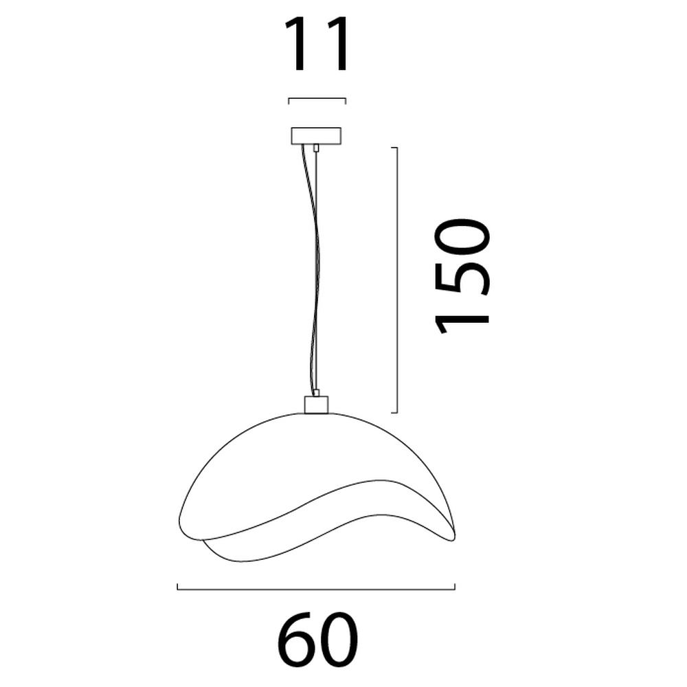 Design hanglamp Volta Ø60cm - golvend - zand Masterlight 8718121390147