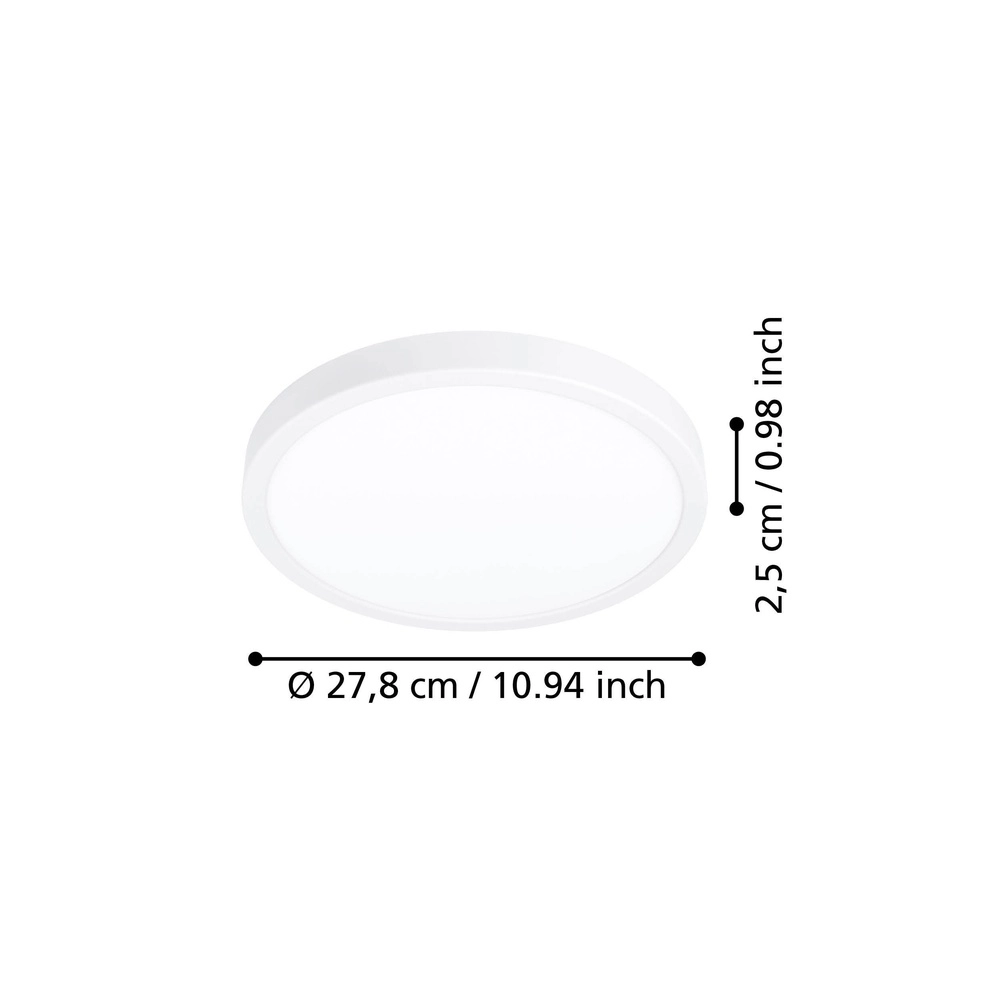 Led plafonnière Fueva 6 rond - wit - Ø 27,8cm Eglo 9008606330164
