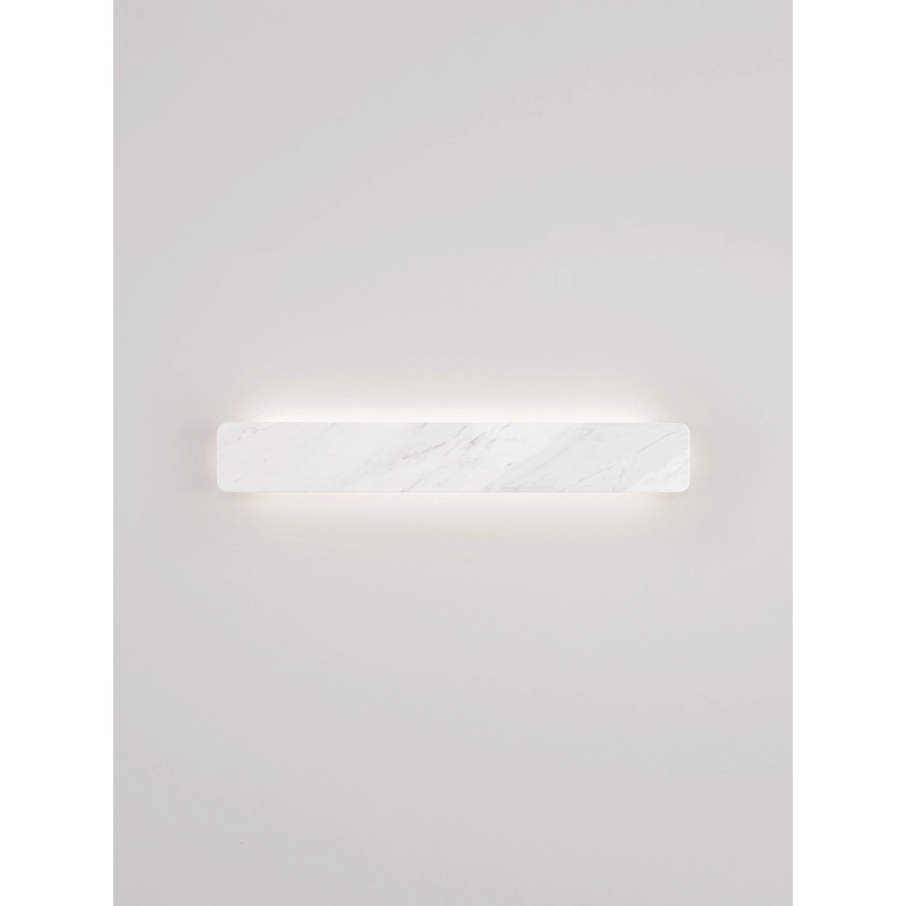 Strakke wandlamp Alyssa wit marmer Lyora 5212017495853