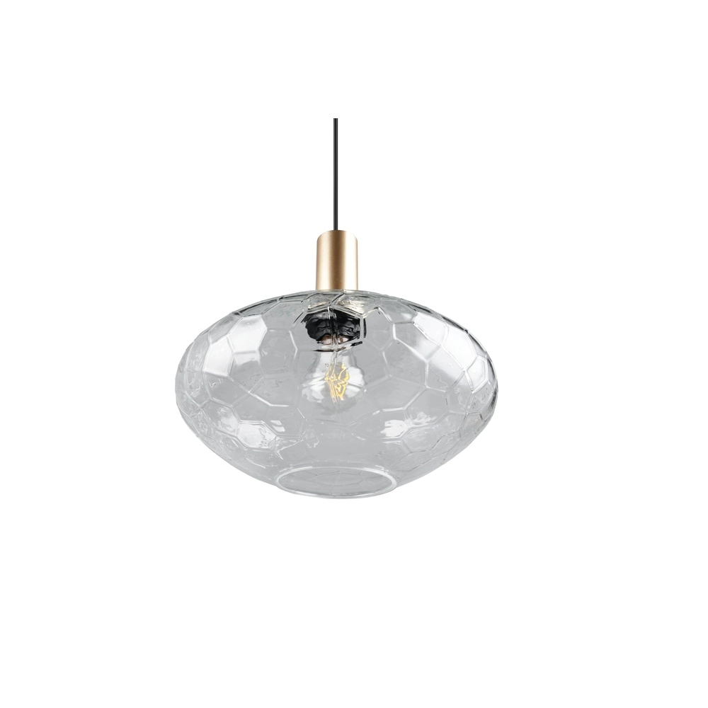 Hanglamp Emelie goud met smoke glas Trio 4017807702538