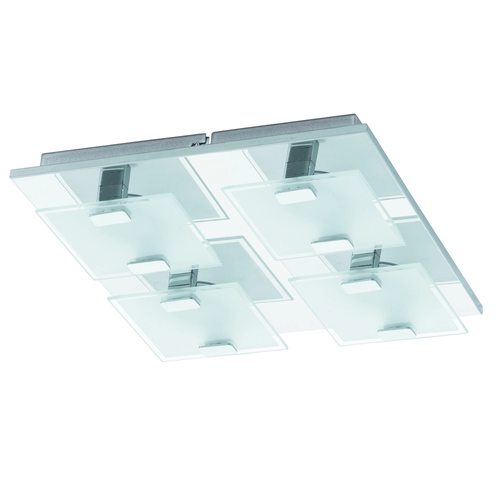 Moderne plafondlamp Vicaro 4-lichts chroom