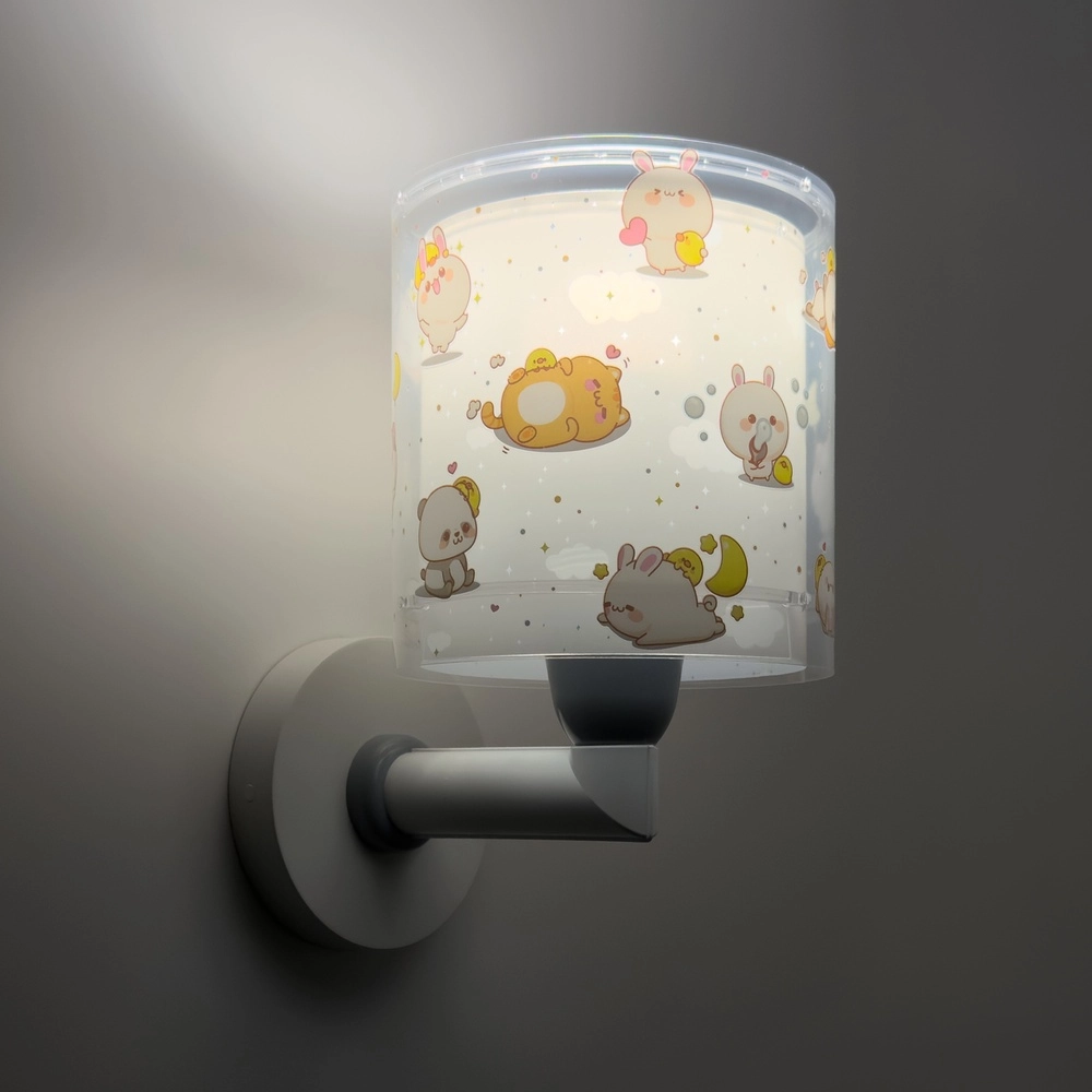 Kinder wandlamp Kawaii Friends grijs glow in the dark Dalber 8420406417691