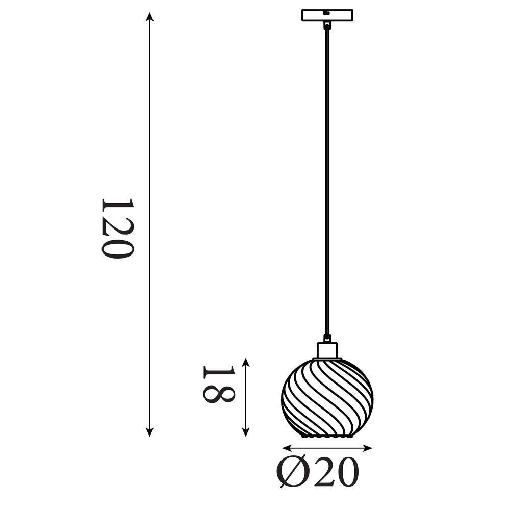 Hanglamp Radiance enkel goud Searchlight 5053423305776