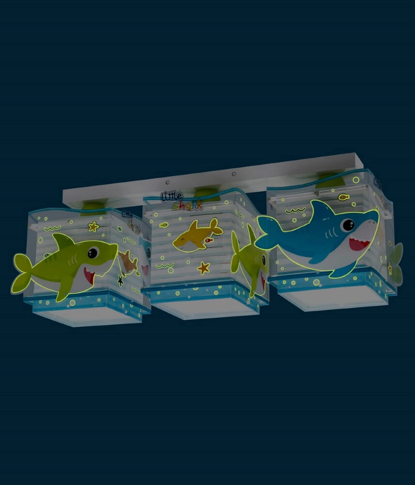 3-lichts plafondlamp Little Shark Dalber 8420406634739
