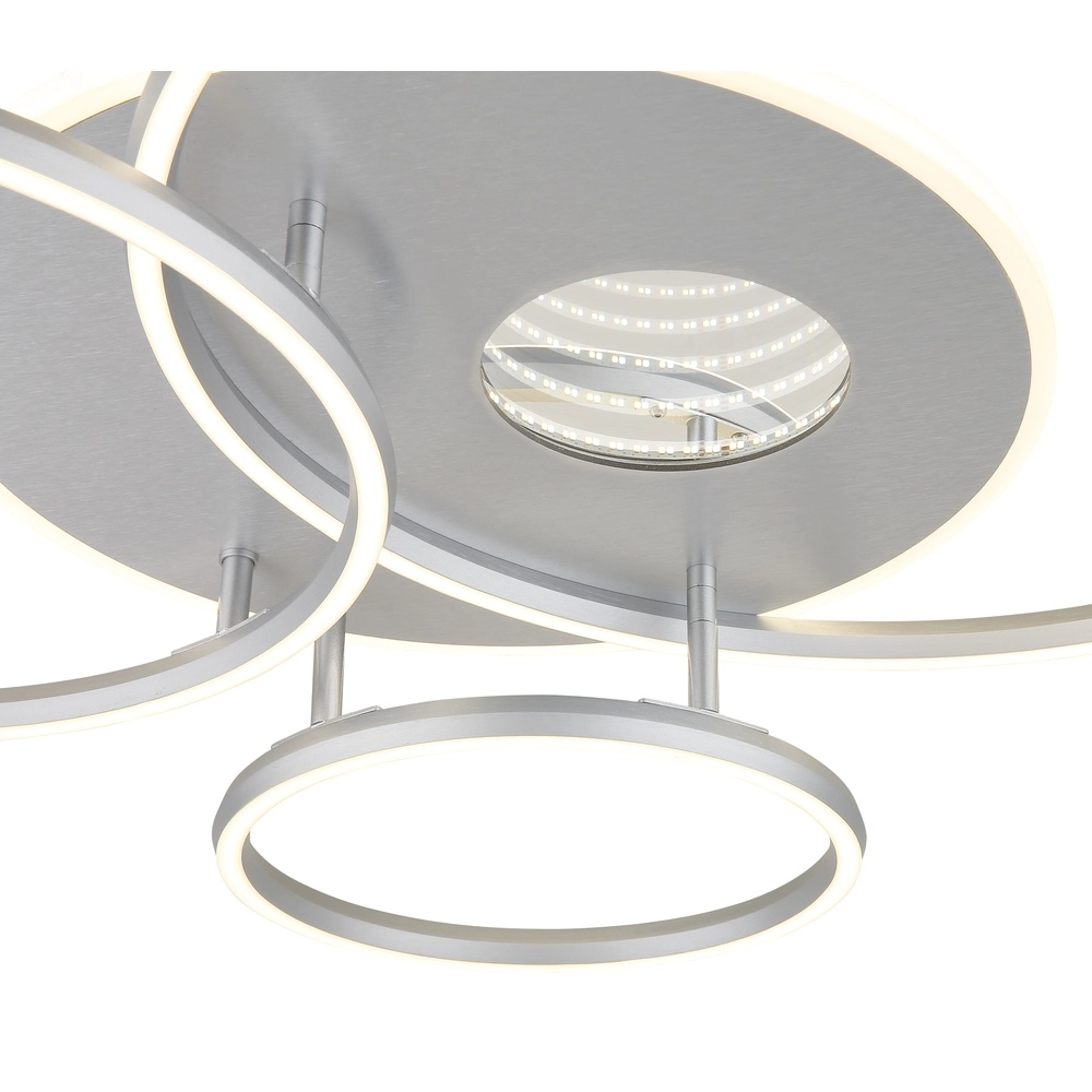 Moderne plafondlamp Invertina zilvergrijs 90cm Globo 9007371575404