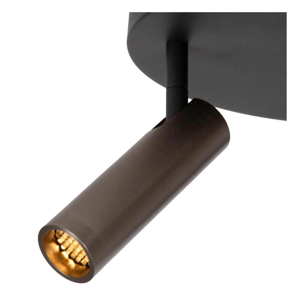 Strakke plafondlamp Grado 3-lichts metaalgrijs Lucide 5411212221735