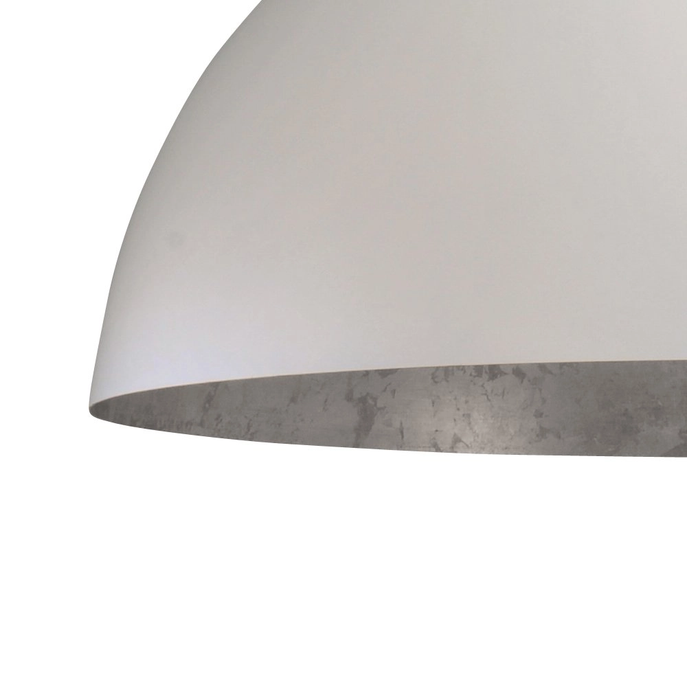 Stoere witte hanglamp Industria Bud 80cm wit met oudzilver Masterlight 8718121175904
