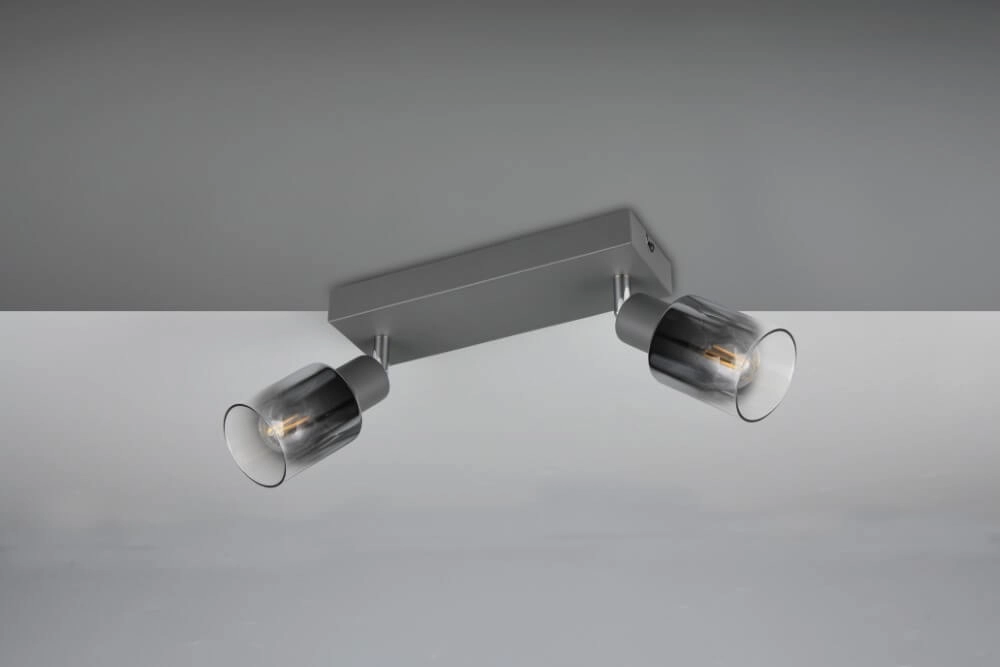 2-lichts plafondlamp Cadiz zwart Trio 4017807615760