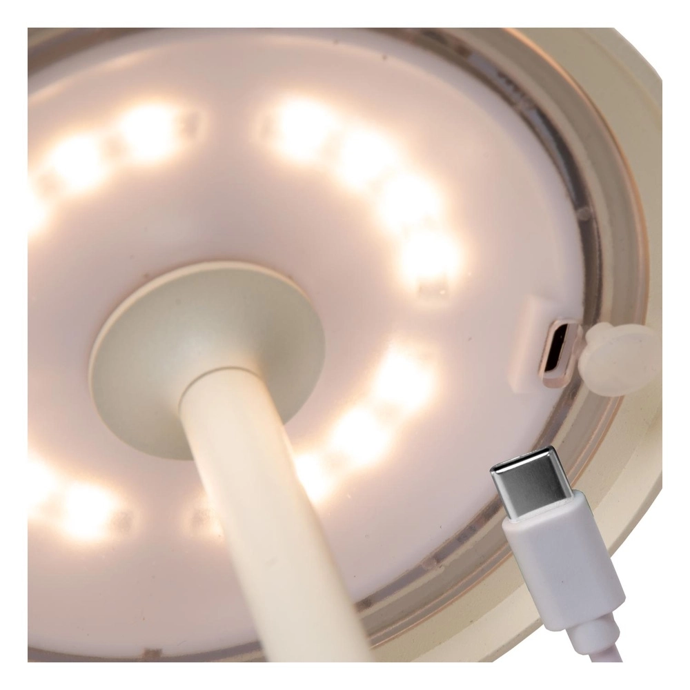 Oplaadbare tafellamp Joy IP54 wit Lucide 5411212151957