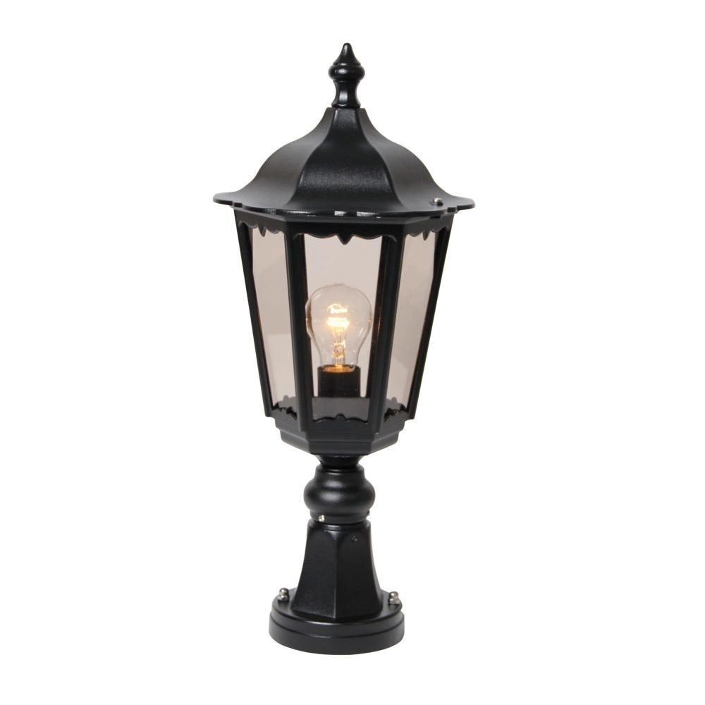 Klassieke sokkellamp Cartella zwart