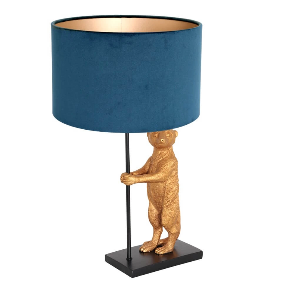Schemerlamp Animaux met blauw velvet