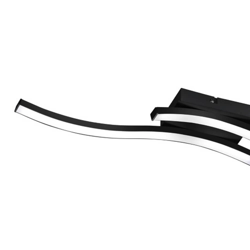 Design plafondlamp Route 2-lichts zwart Trio 4017807471267