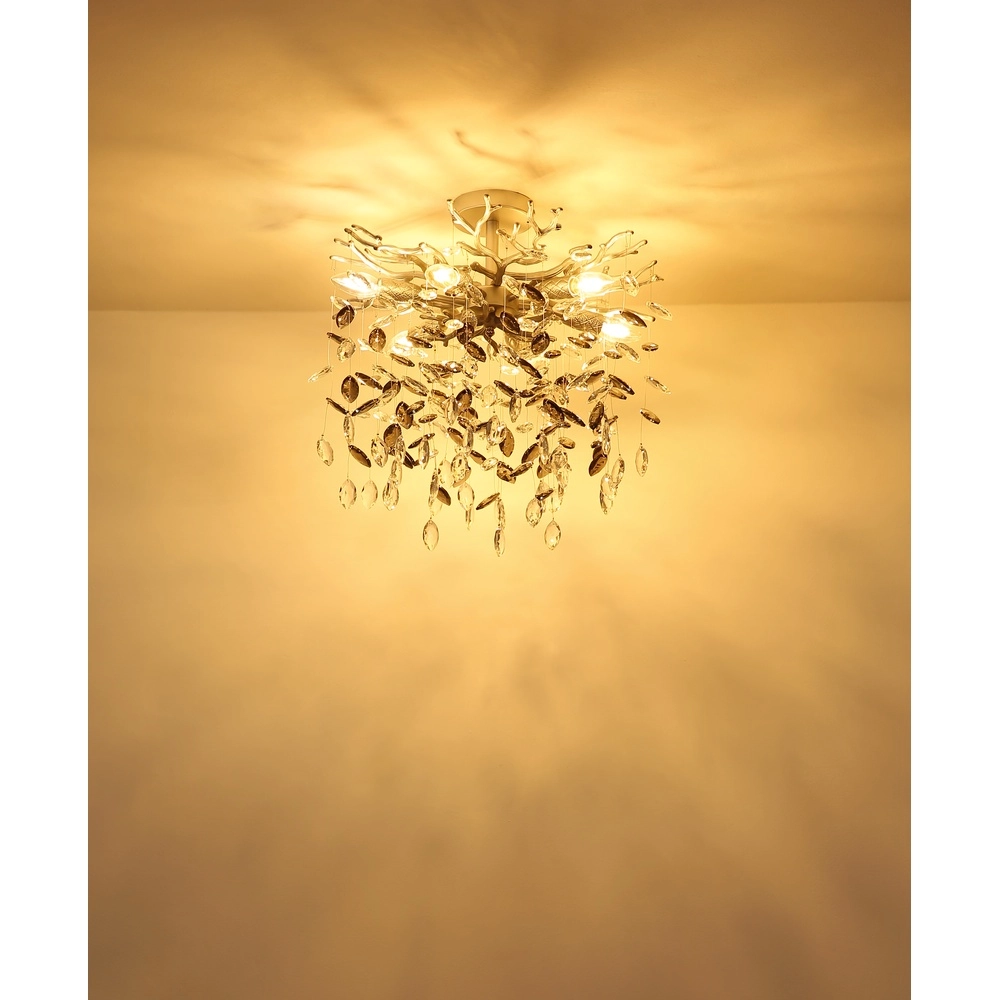 Plafondlamp Queena zilvergrijs Ø 50cm Globo 9007371528653