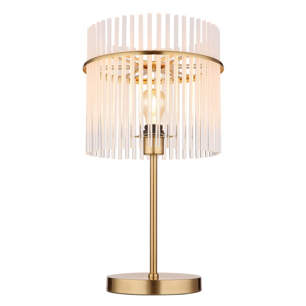 Gouden tafellamp Gorley met glas Ø 30cm Globo 9007371475018