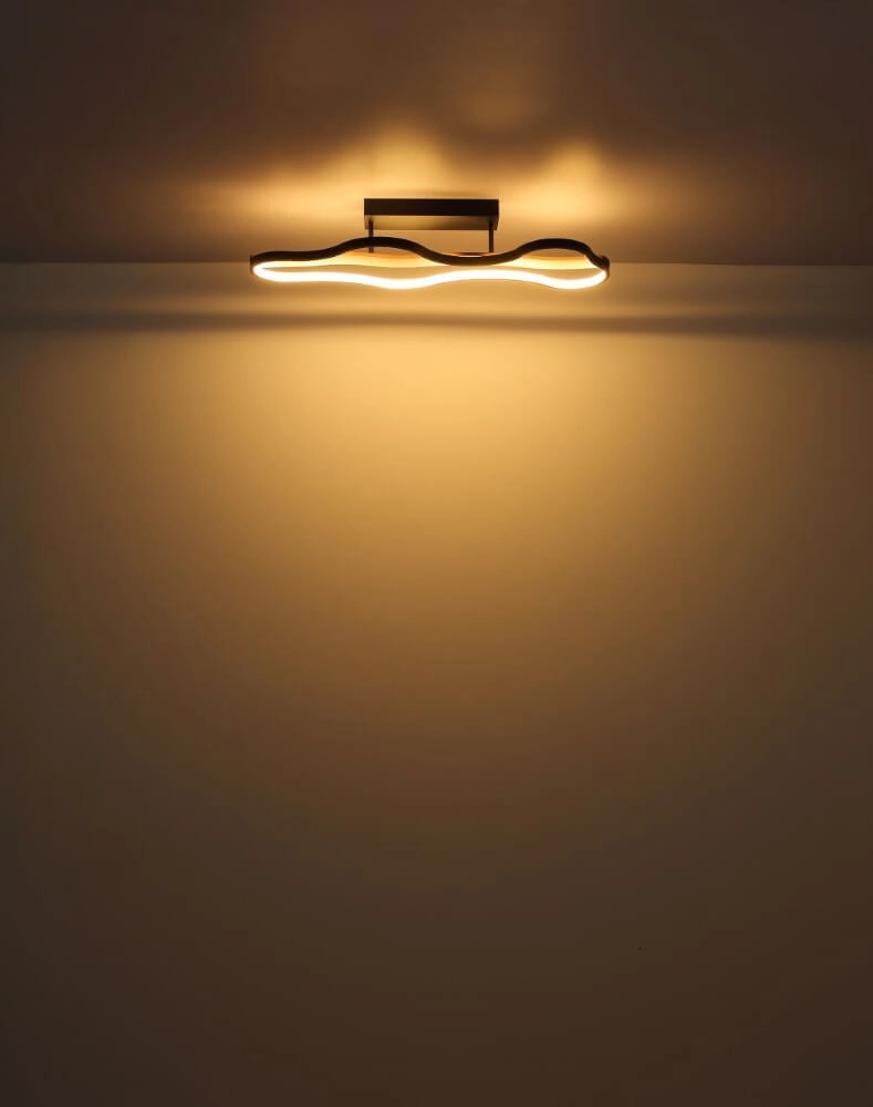 Plafondlamp Bezzy design zwart met hout Globo 9007371457649