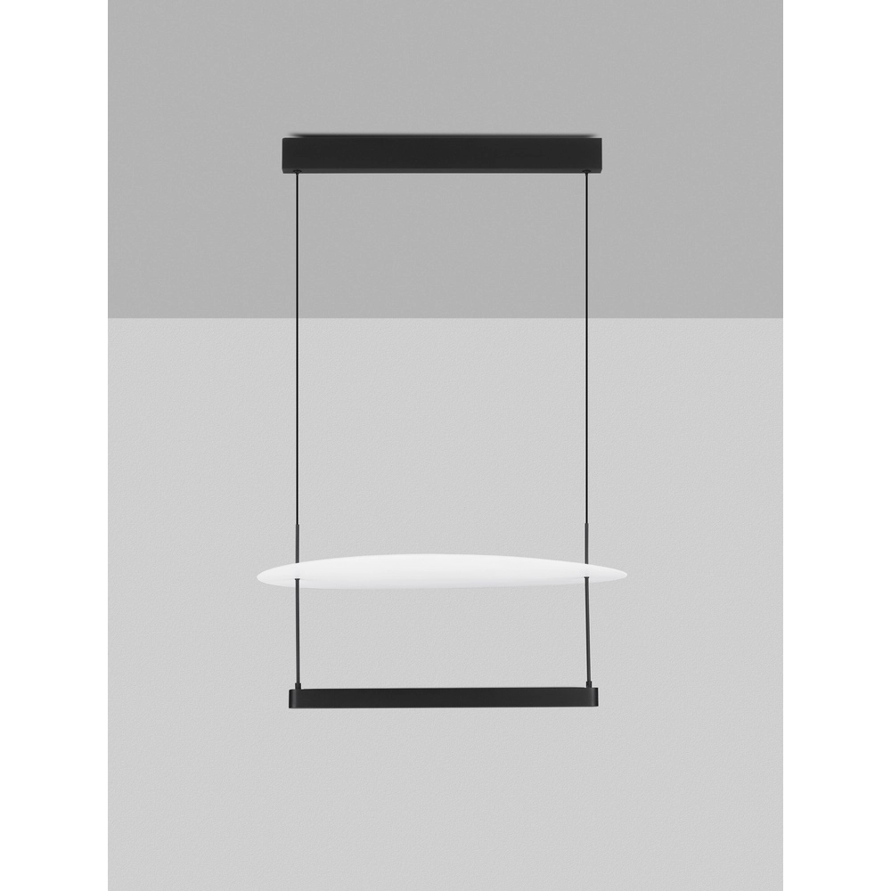 Hanglamp Diona Ø 60cm zwart met wit 2700K Lyora 5212017470867