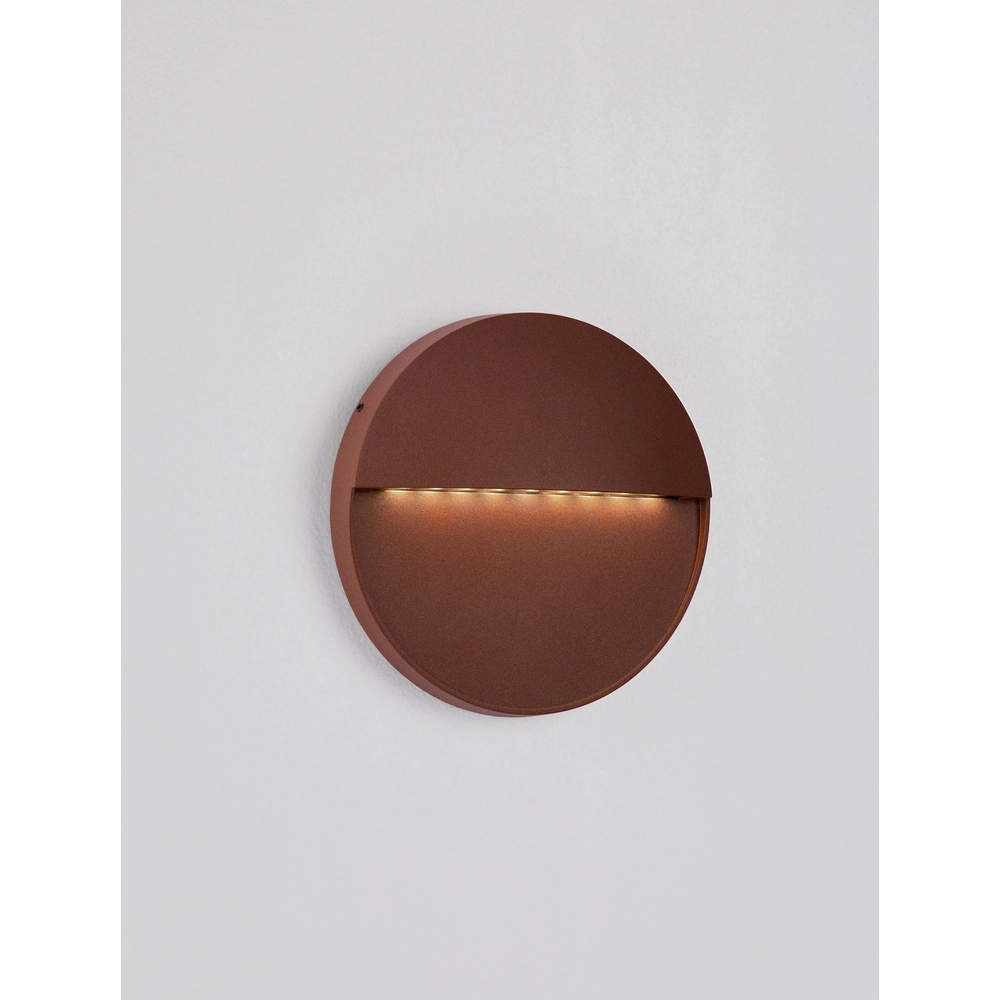 Ronde wandlamp Rodix roestbruin Lyora 5212017478917