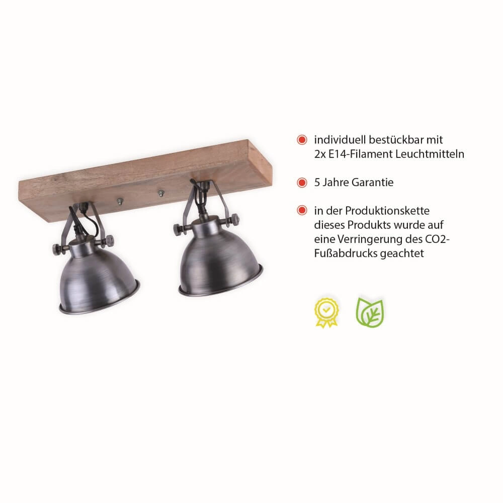 Plafondlamp Samia 2-lichts Just Light 4043689957377