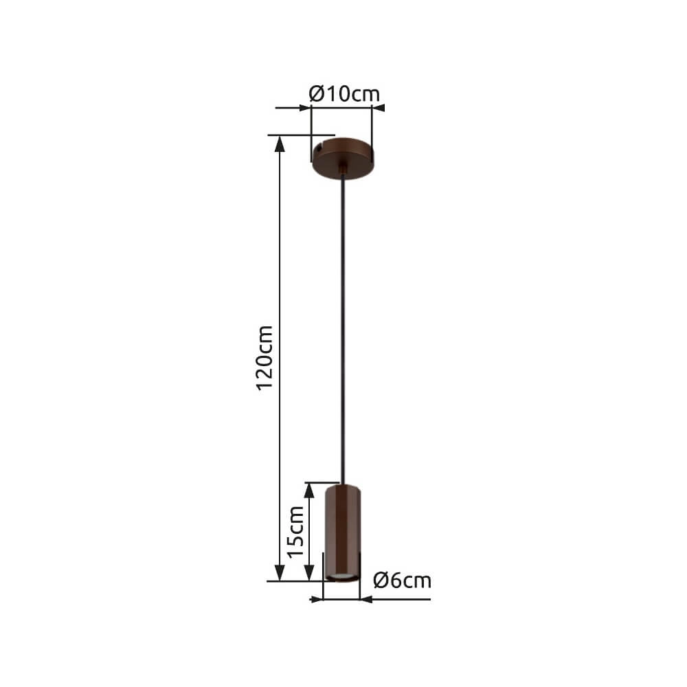 Bronzen hanglamp James enkel Globo 9007371447893