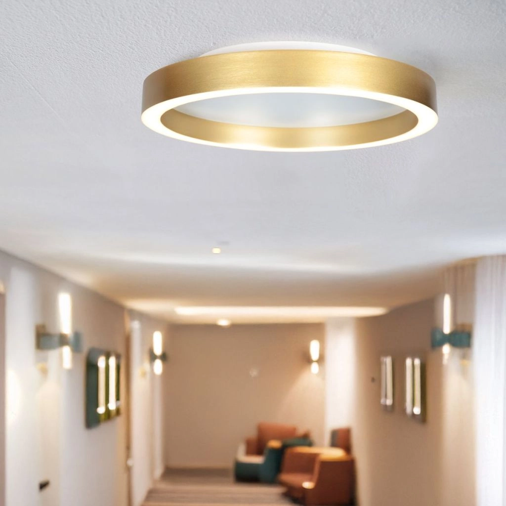 Design plafondlamp Ringlux goud Ø 30cm Steinhauer 8712746180909