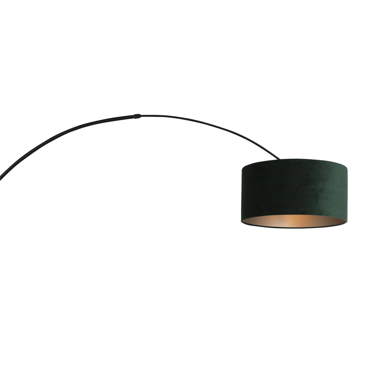 Wand Booglamp Sparkled zwart met groen velourse kap Steinhauer 8712746146097