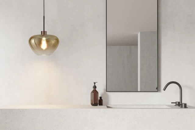 Hanglamp Genua bruin met goud glas Ø 29cm Masterlight 8718121356907