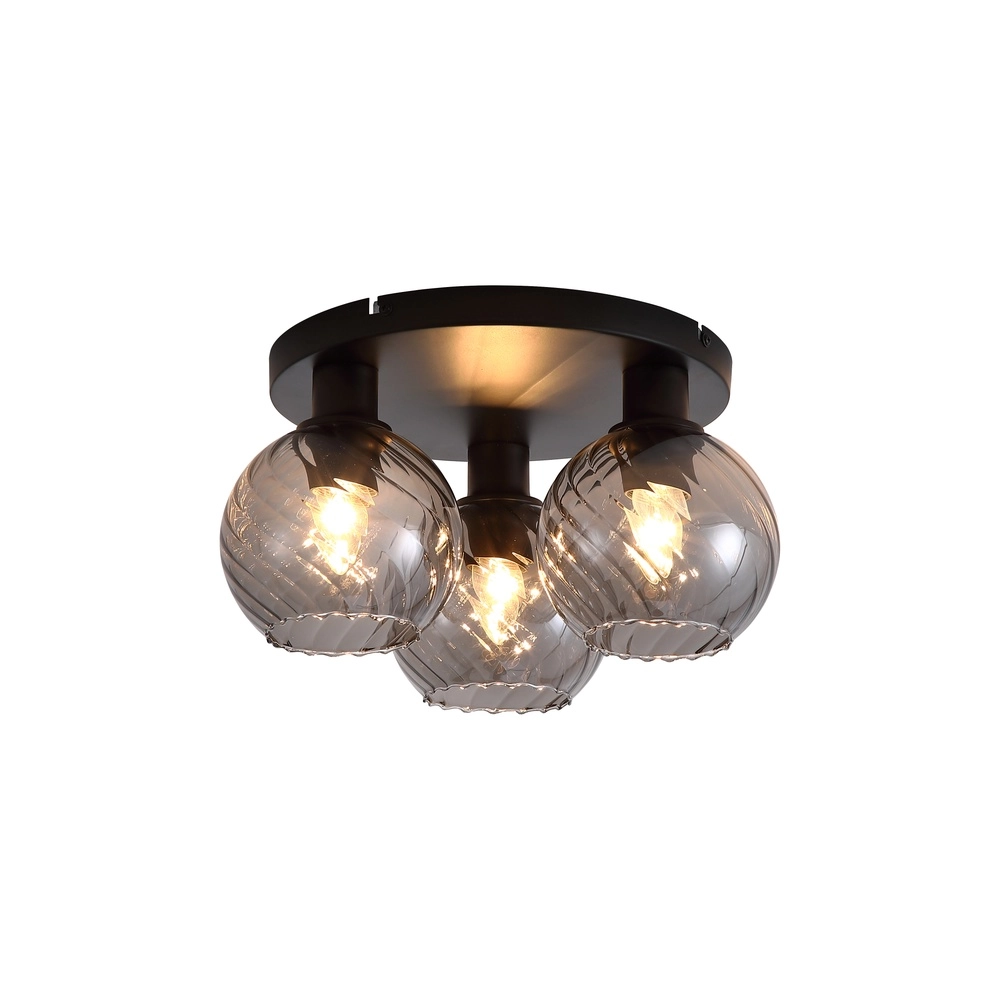 Plafondlamp Radiance 3-lichts zwart