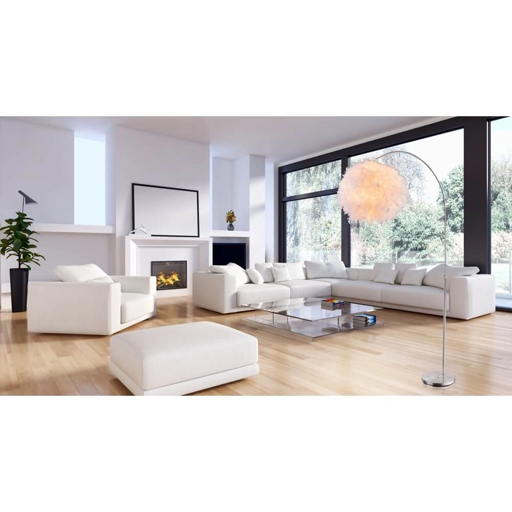 Witte vloerlamp Katunga Ø 45cm Globo 9007371350445