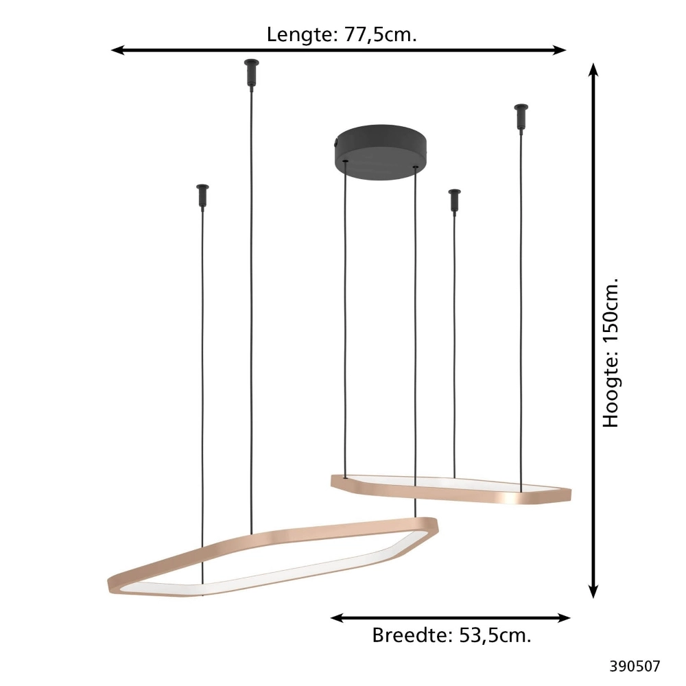 Unieke hanglamp Estrella zwart met bruin Stars of Light 9008606357741