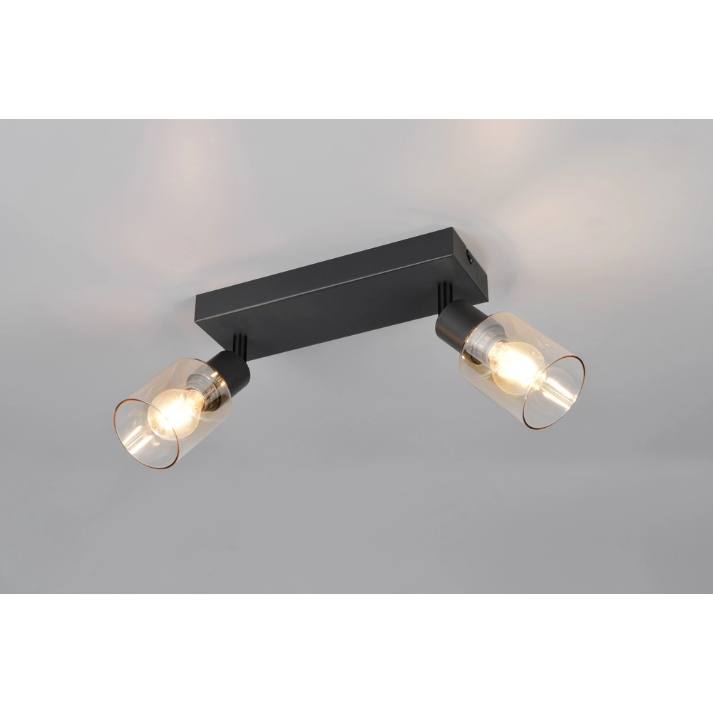 Plafondlamp Cadiz zwart 2-lichts Trio 4017807653434