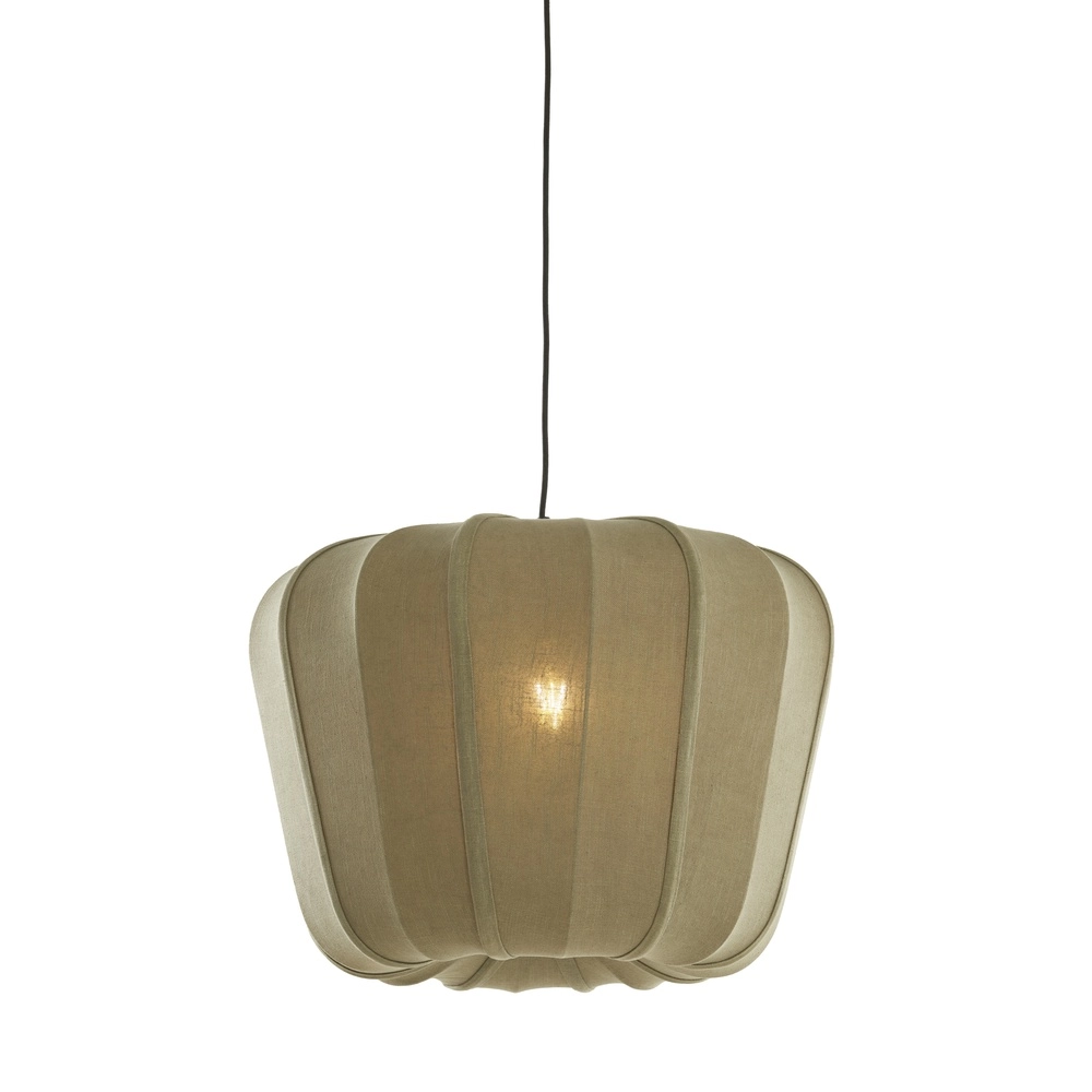 Japandi hanglamp Zubedo Ø 60cm - olijf groen Light & Living 8717807835897