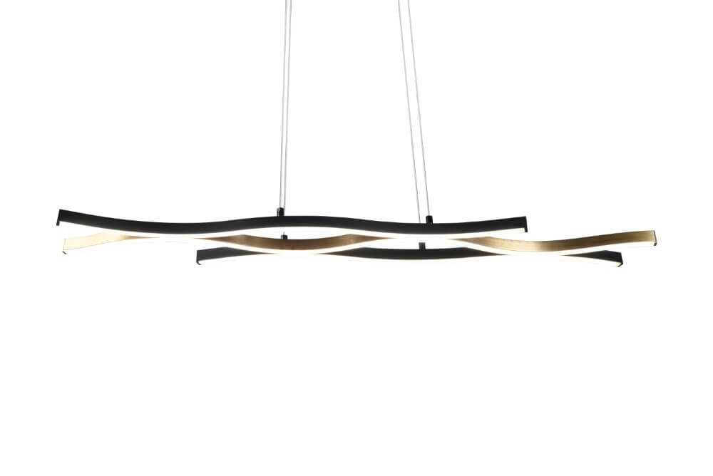 Hanglamp Blaze zwart met goud Trio 4017807540086