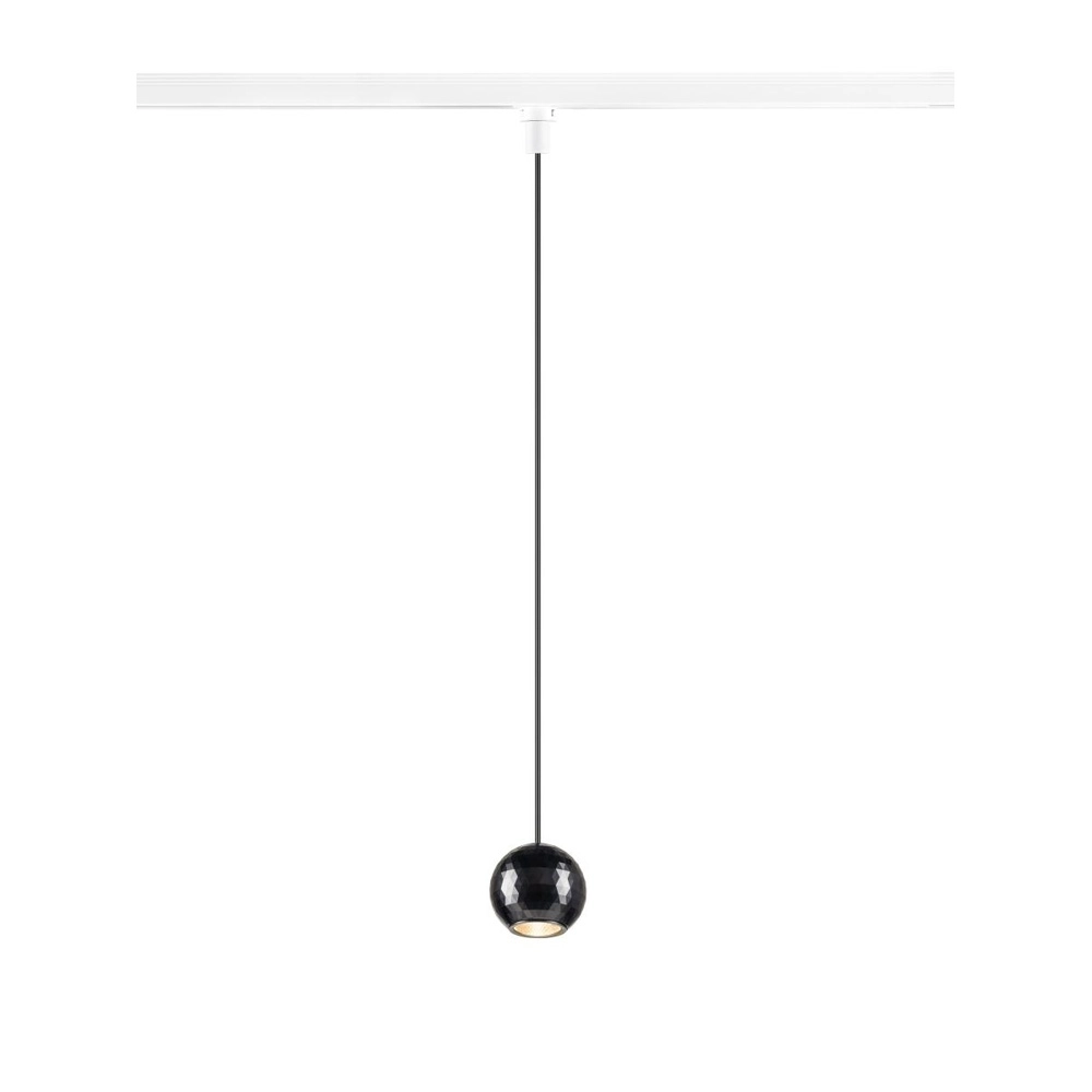 Hanglamp voor rail Dysko 1-fase wit met zwart