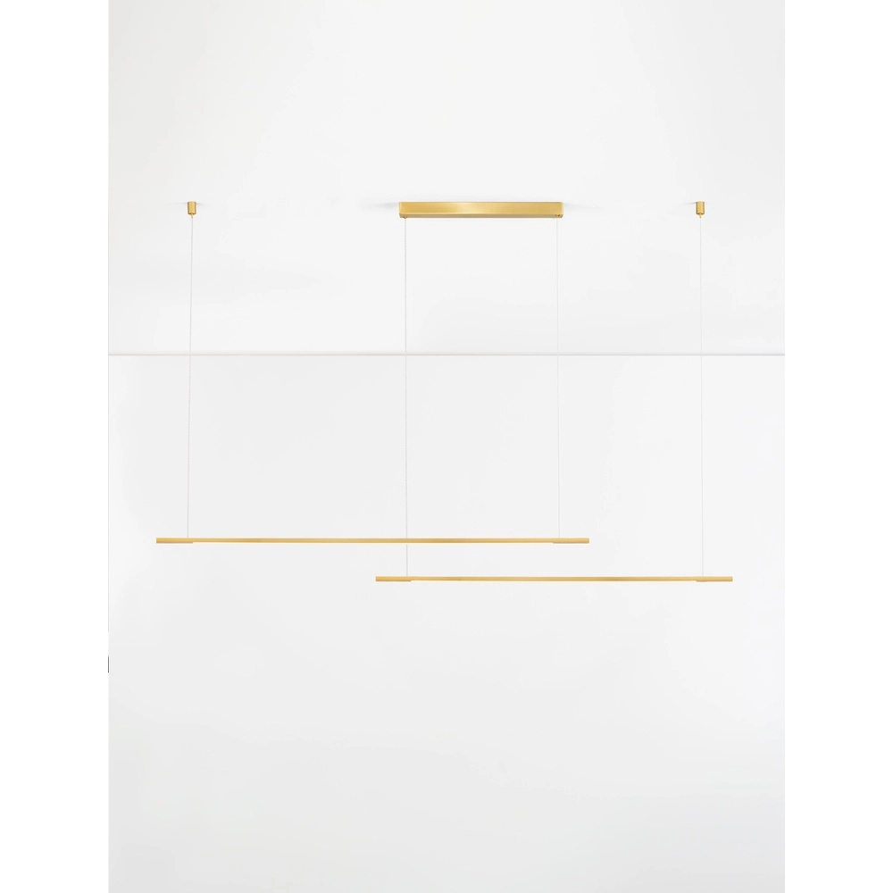 Strakke hanglamp Brillia goud 161cm Strakke hanglamp Brillia goud 161cm