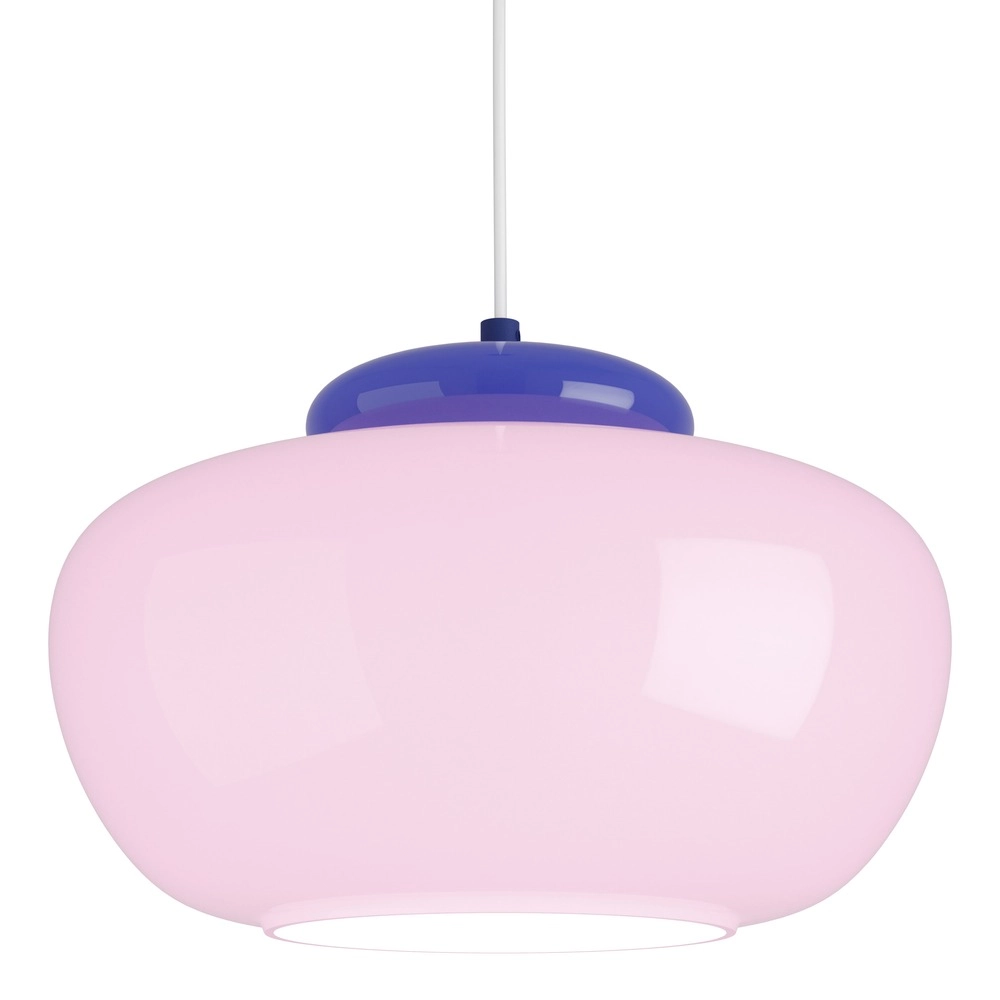 Design hanglamp Berardelli roze met blauw Ø 30cm