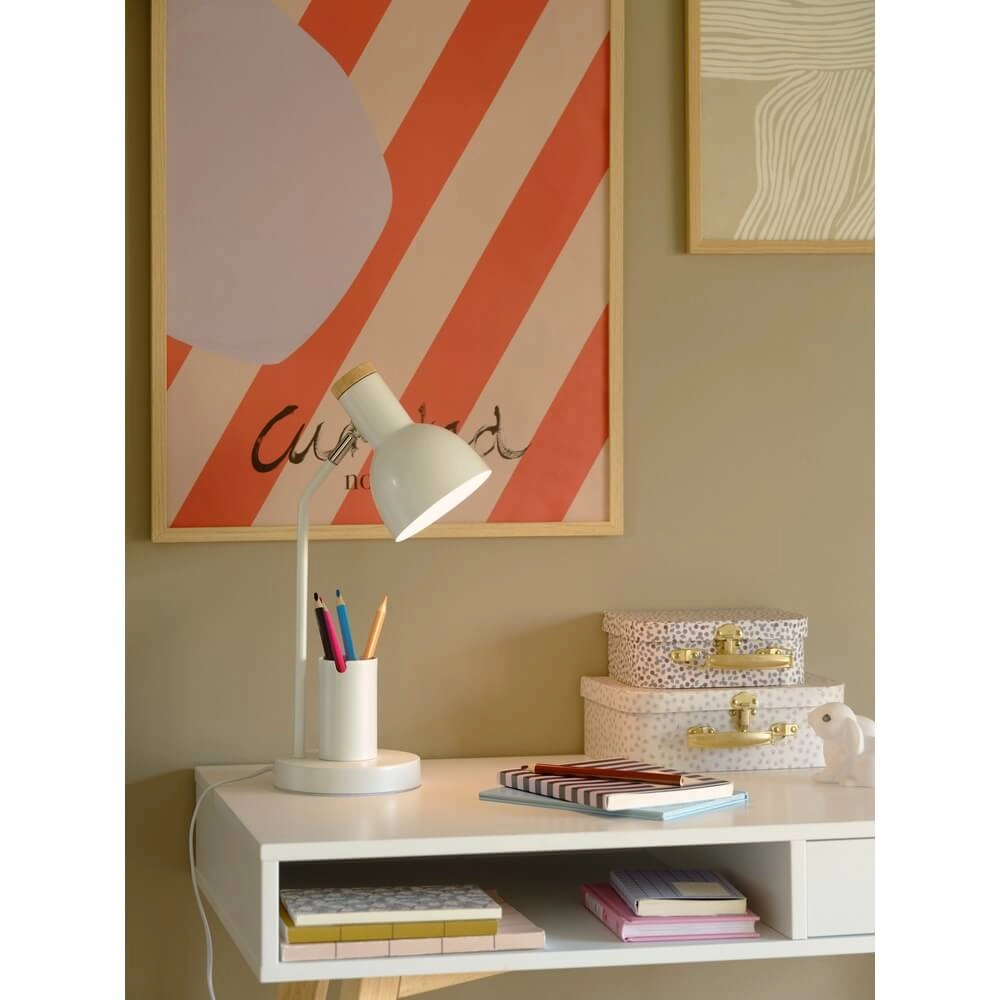 Witte bureaulamp Devone met pennenbakje Nordlux 5704924024542
