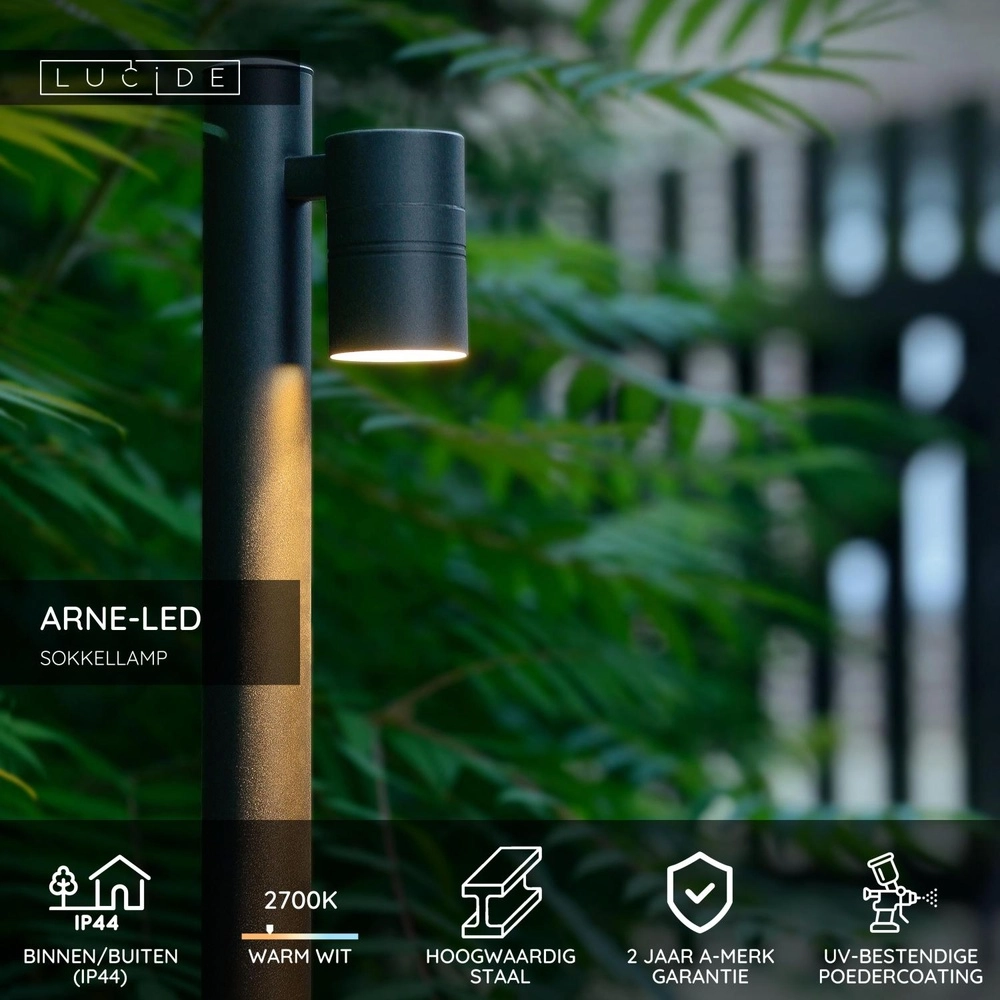 Tuinlamp Arne-Led zwart Lucide 5411212143921