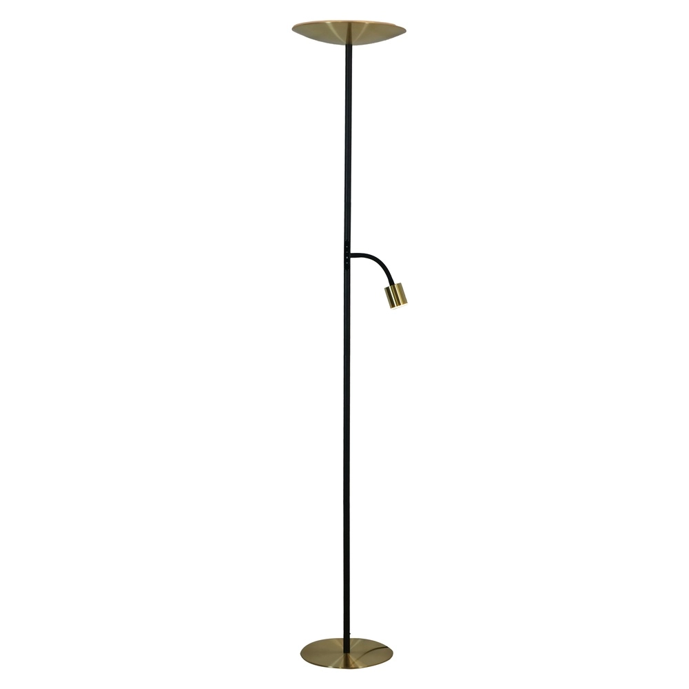 Vloerlamp Conivarino goud met zwart Vloerlamp Conivarino goud met zwart