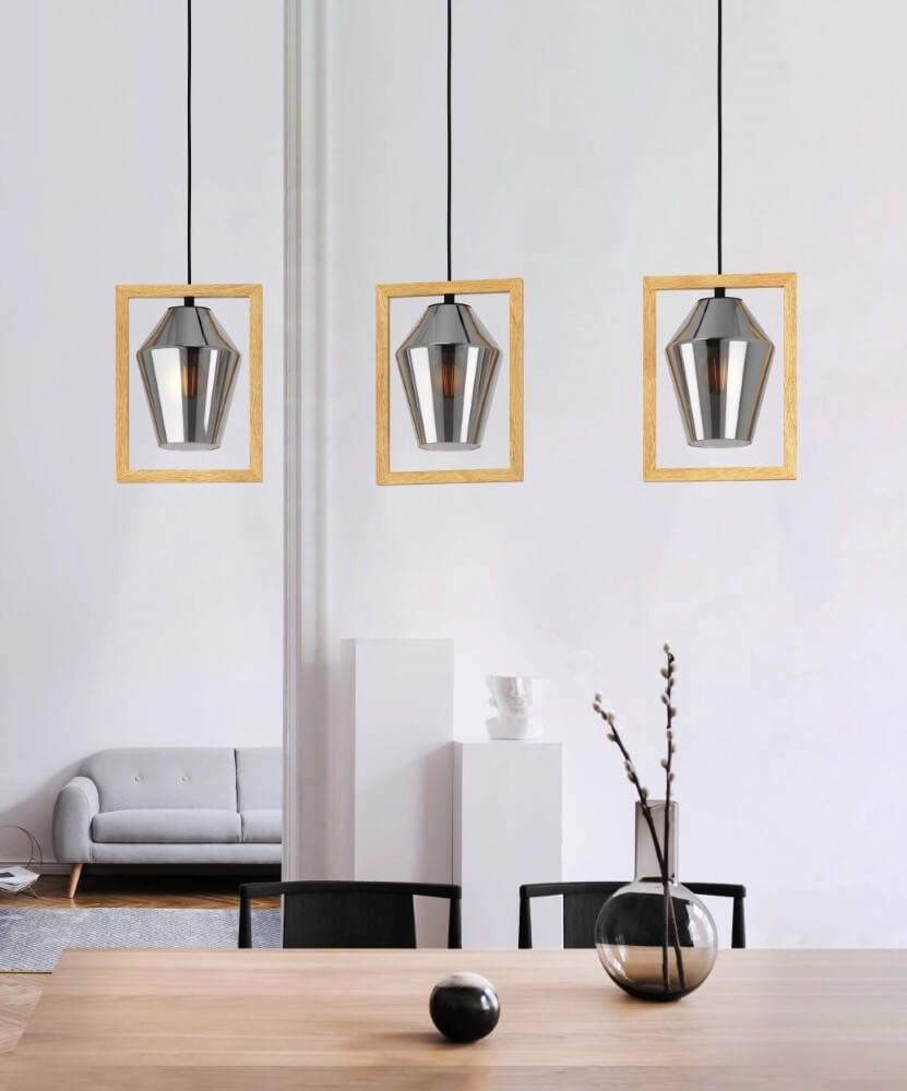 Houten hanglamp Viglioni eettafel Eglo 9002759997021