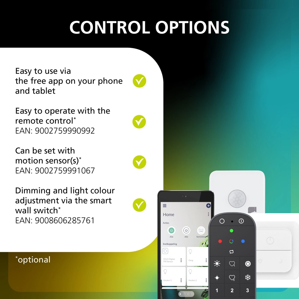 Led plafondlamp Padrogiano-Z Zigbee - 45x45cm Eglo 9008606244164