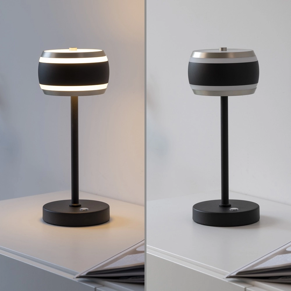 Led tafellamp Pure Falling Rings black pearl Paul Neuhaus 4012248396612