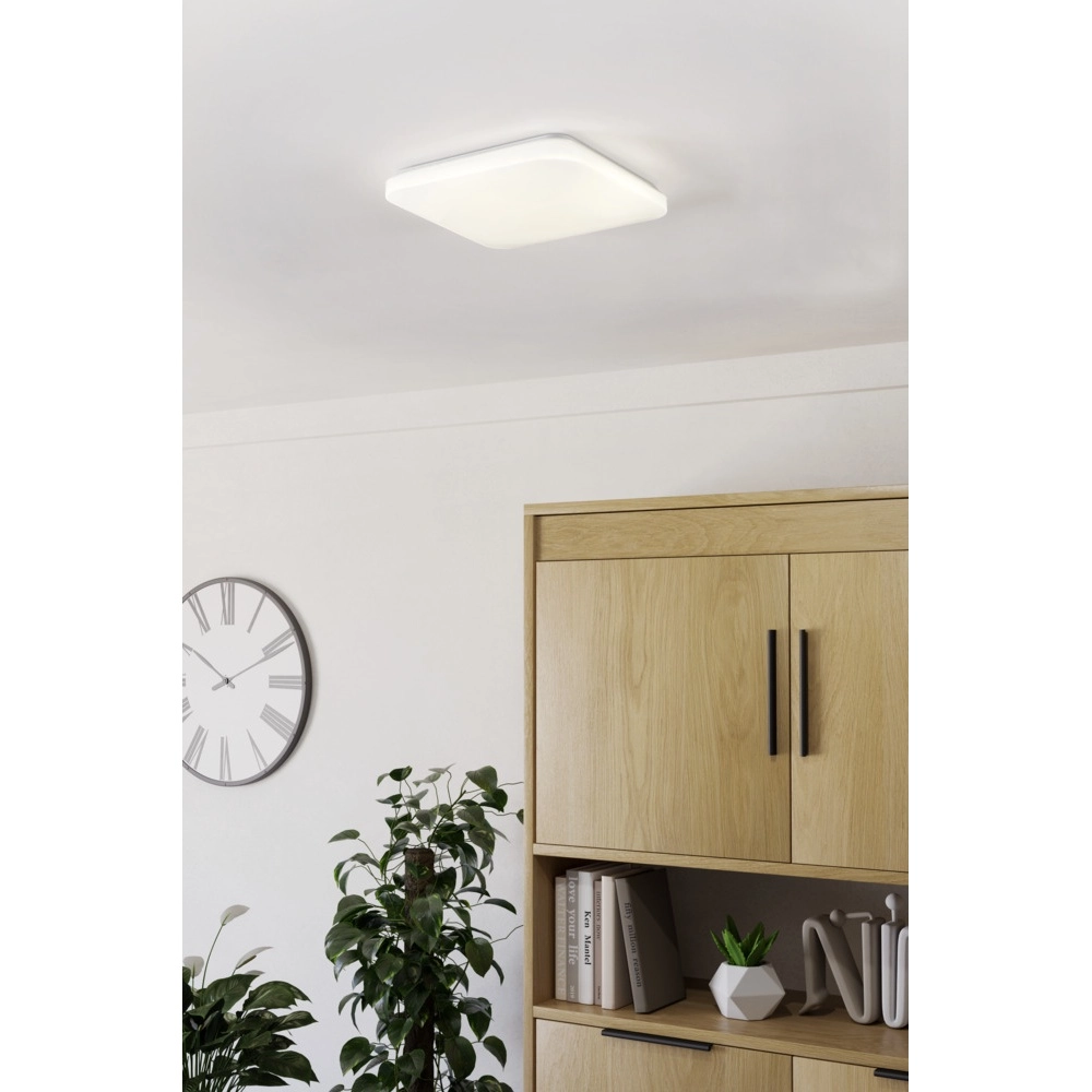 Vierkante plafonniere Pogliola wit 33cm Eglo 9002759758974