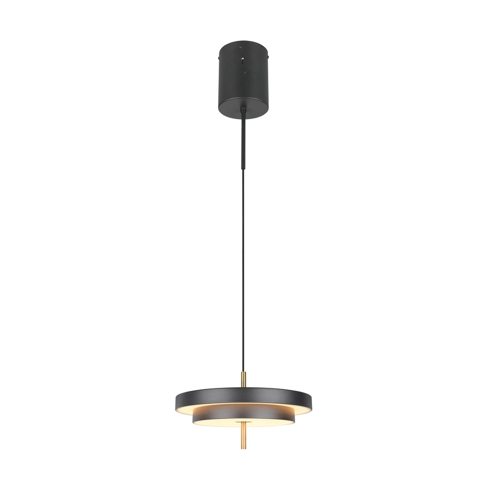 Design hanglamp Keaton zwart met goud Ø 40cm