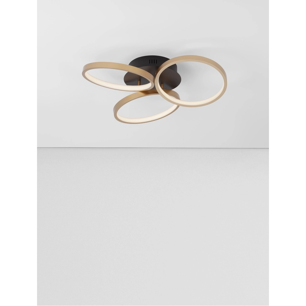 Design plafondlamp Elize zwart met goud Ø 55cm Design plafondlamp Elize zwart met goud Ø 55cm