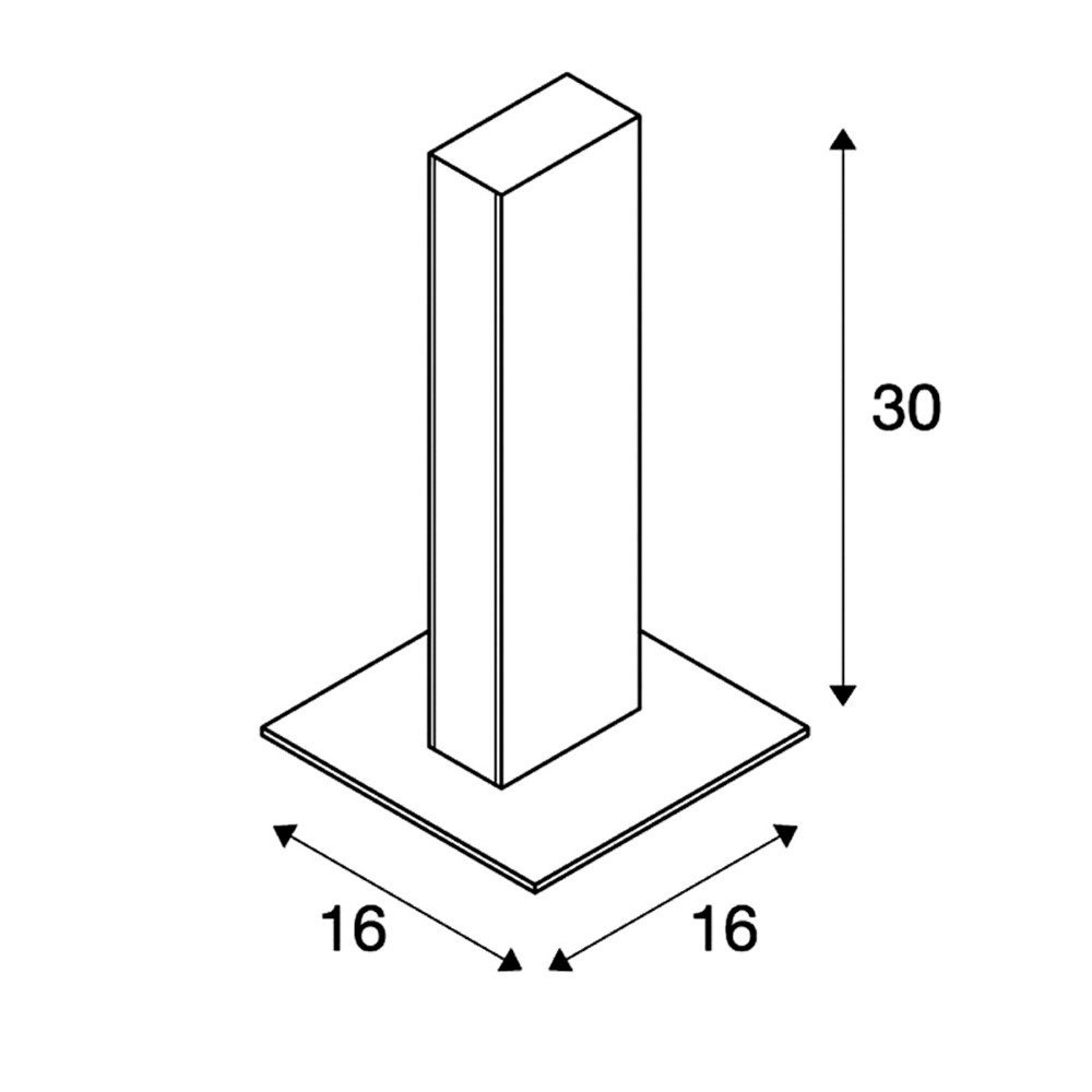 Staande pilaar buitenlamp H-Pol 1x8w - 3000K - 36cm antraciet SLV 4024163167772