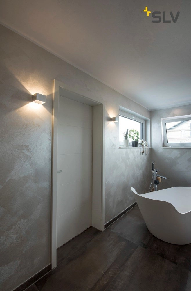 Wandlamp Logs Up - Down vierkant metaalgrijs SLV 4024163189323