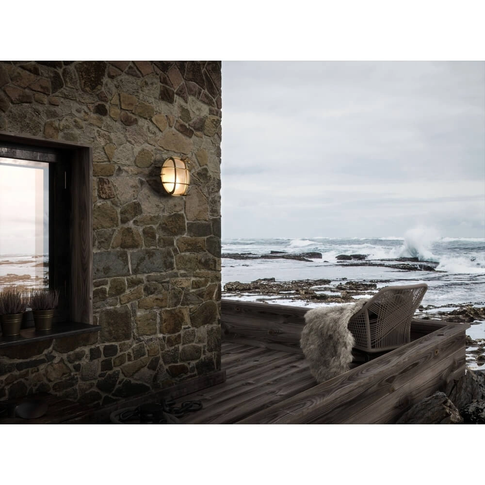 Klassieke wandlamp Polperro messing Nordlux 5701581464483