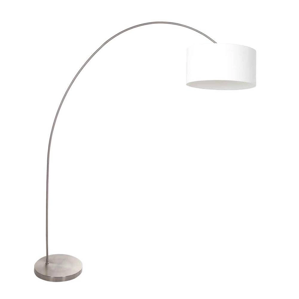 Booglamp Solva metaal met kap wit